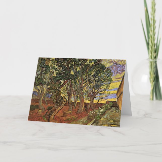 Garden of Saint-Paul Hospital by Vincent van Gogh Card (Front)