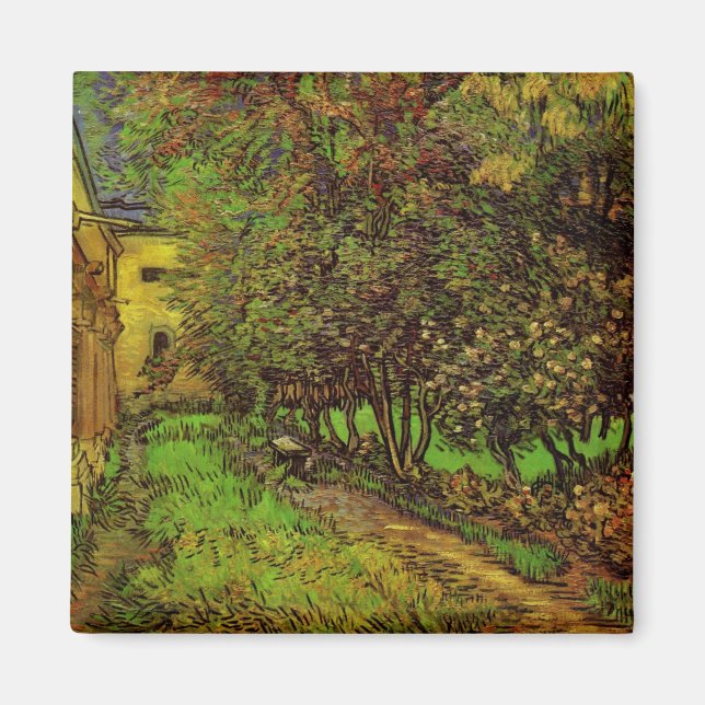 Garden of Saint-Paul Hospital by Vincent van Gogh Magnet (Front)