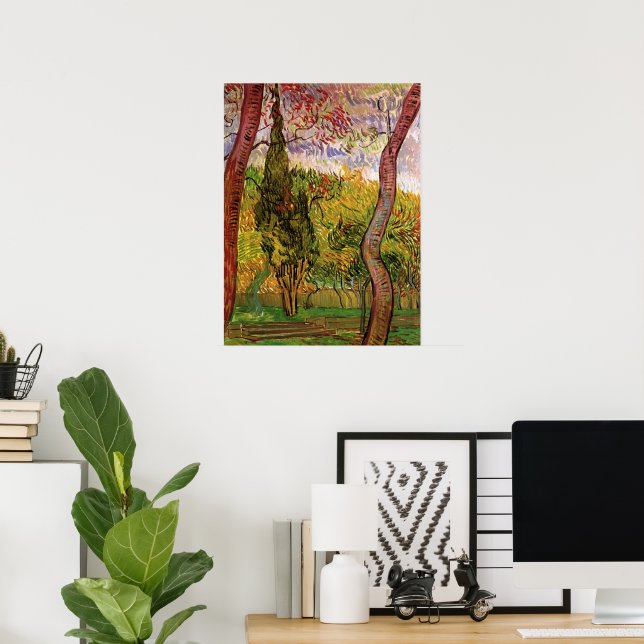 Garden of Saint-Paul Hospital by Vincent van Gogh Poster (Home Office)