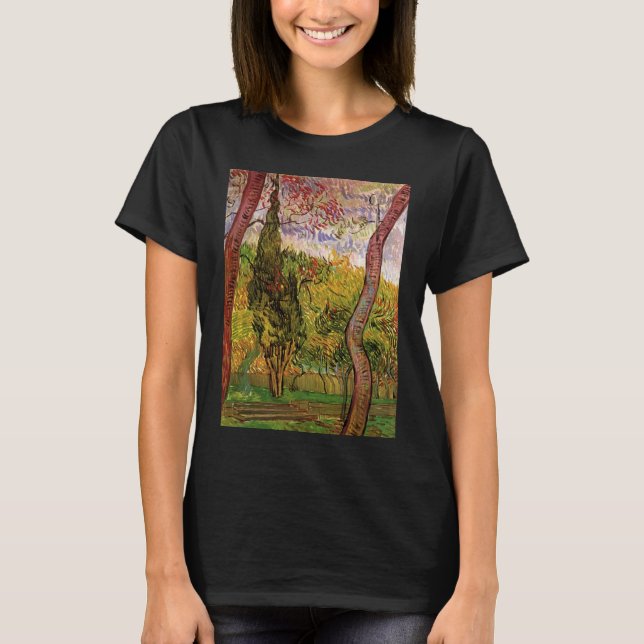 Garden of Saint-Paul Hospital by Vincent van Gogh T-Shirt (Front)