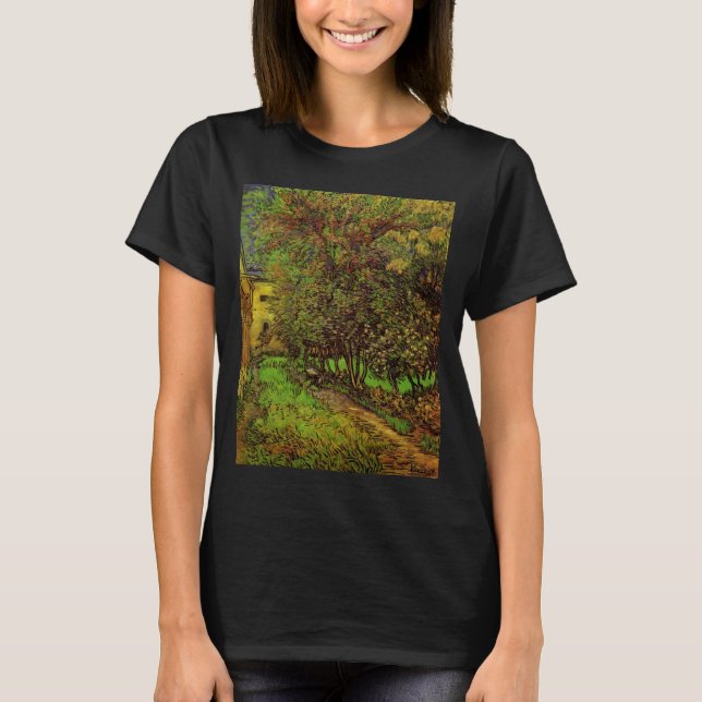 Garden of Saint-Paul Hospital by Vincent van Gogh T-Shirt (Front)