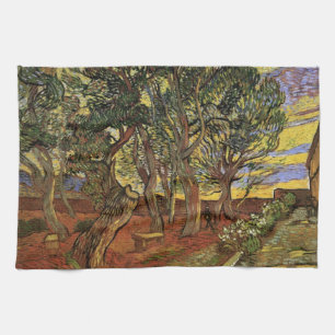 Garden of Saint-Paul Hospital by Vincent van Gogh Tea Towel