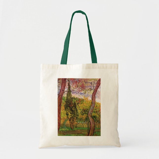 Garden of Saint-Paul Hospital by Vincent van Gogh Tote Bag (Front)