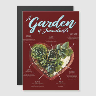 Garden Of Succulents Magnetic Invitation