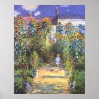 Garden of the Artist at Vetheuil - Claude Monet