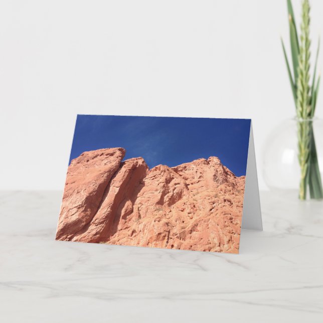 Garden of the Gods Colorado Cliffs Photo Card (Front)