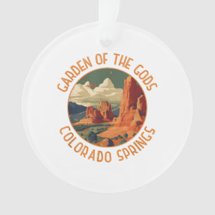 Garden of the Gods Colorado Springs Distressed Cir Ornament