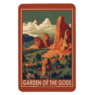 Garden of the Gods Colorado Springs Travel Vintage Magnet