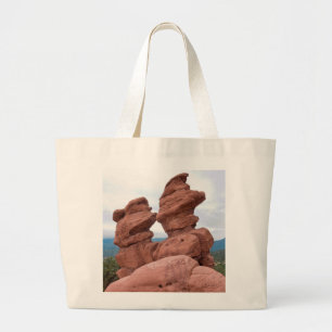 Garden of the Gods Landmark and Mountains Large Tote Bag
