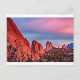 Garden of the Gods Sunset View Postcard