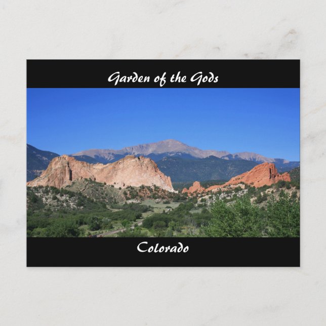 Garden of the Gods view ~ Colorado Postcard (Front)