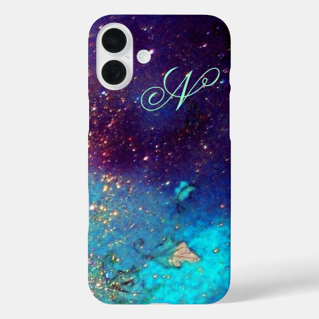 GARDEN OF THE LOST SHADOWS -Blue Turquase Monogram Case-Mate iPhone Case (Back)
