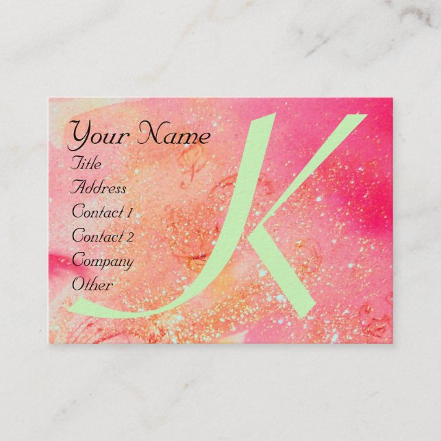 GARDEN OF THE LOST SHADOWS -BUTTERFLY MONOGRAM BUSINESS CARD (Front)