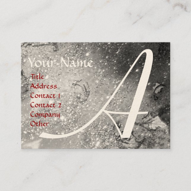 GARDEN OF THE LOST SHADOWS -BUTTERFLY MONOGRAM BUSINESS CARD (Front)