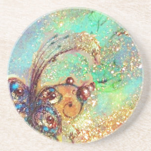 GARDEN OF THE LOST SHADOWS -BUTTERFLY PLANT blue Coaster