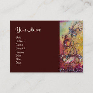 GARDEN OF THE LOST SHADOWS -BUTTERFLY PLANT,brown Business Card