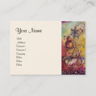 GARDEN OF THE LOST SHADOWS -BUTTERFLY PLANT,white Business Card