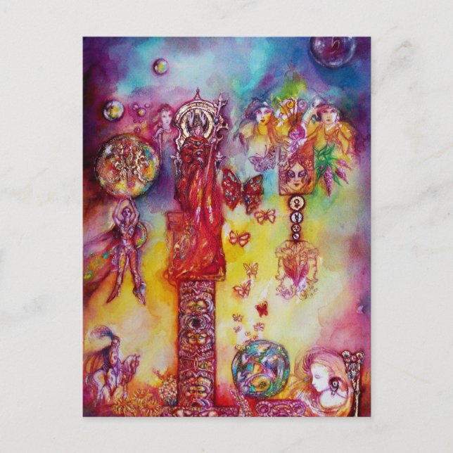 GARDEN OF THE LOST SHADOWS ,FAERY AND BUTTERFLIES POSTCARD (Front)