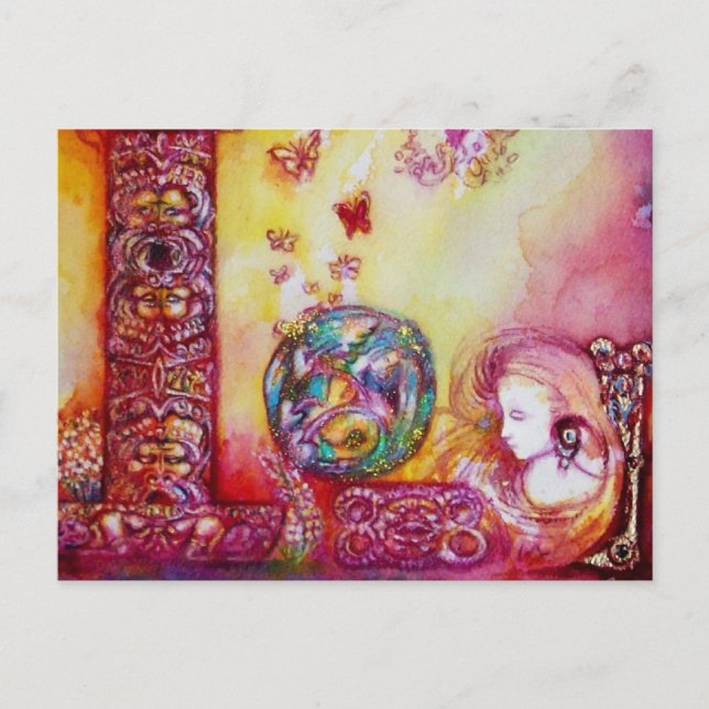 GARDEN OF THE LOST SHADOWS -FAERY AND BUTTERFLIES POSTCARD (Front)