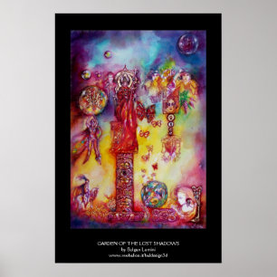 GARDEN OF THE LOST SHADOWS,FAIRIES AND BUTTERFLIES POSTER