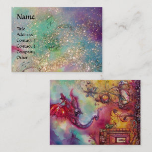 GARDEN OF THE LOST SHADOWS ,FLYING RED DRAGON Blue Business Card