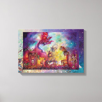 GARDEN OF THE LOST SHADOWS FLYING RED DRAGON CANVAS PRINT