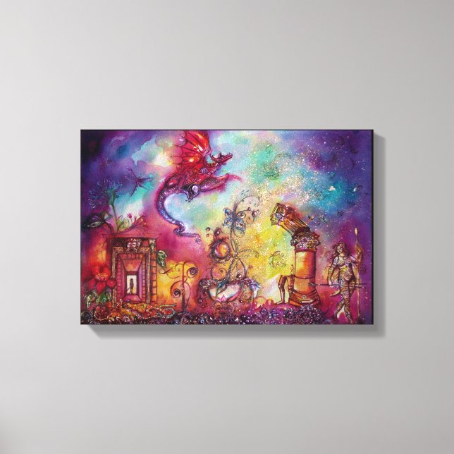 GARDEN OF THE LOST SHADOWS FLYING RED DRAGON CANVAS PRINT (Front)