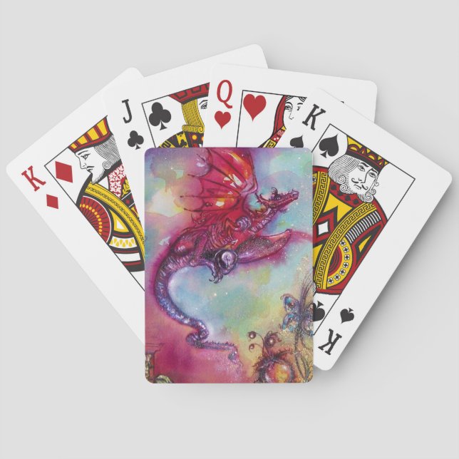 GARDEN OF THE LOST SHADOWS -FLYING RED DRAGON PLAYING CARDS (Back)