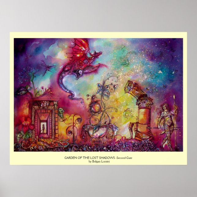 GARDEN OF THE LOST SHADOWS -FLYING RED DRAGON POSTER (Front)
