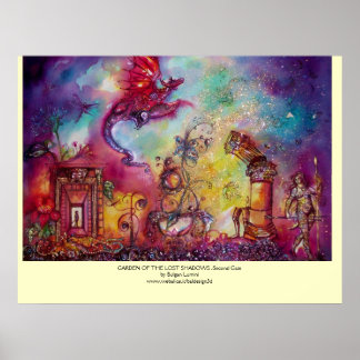 GARDEN OF THE LOST SHADOWS -FLYING RED DRAGON POSTER