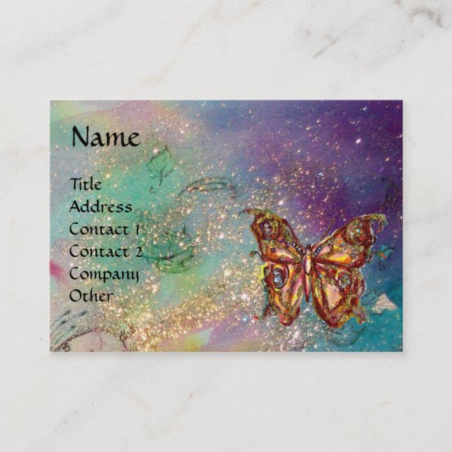 GARDEN OF THE LOST SHADOWS - MAGIC BUTTERFLIES BUSINESS CARD (Front)