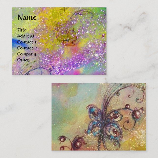 GARDEN OF THE LOST SHADOWS MAGIC BUTTERFLY PLANT BUSINESS CARD (Front/Back)