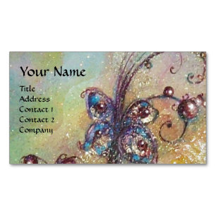 GARDEN OF THE LOST SHADOWS MAGIC BUTTERFLY PLANT MAGNETIC BUSINESS CARD