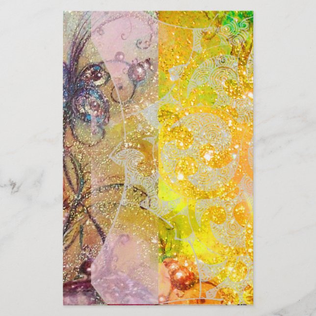 GARDEN OF THE LOST SHADOWS /MAGIC BUTTERFLY PLANT STATIONERY (Front)