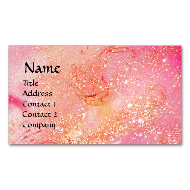 GARDEN OF THE LOST SHADOWS MAGIC GOLD SPARKLES MAGNETIC BUSINESS CARD (Front)