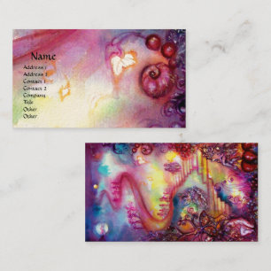GARDEN OF THE LOST SHADOWS ,MYSTIC STAIRS pink red Business Card