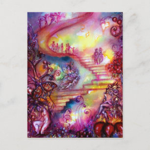 GARDEN OF THE LOST SHADOWS / MYSTIC STAIRS POSTCARD