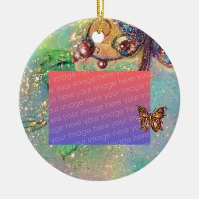 GARDEN OF THE LOST SHADOWS  Photo Template Ceramic Tree Decoration (Front)