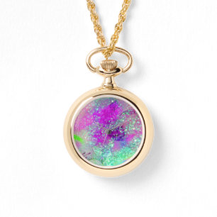 GARDEN OF THE LOST SHADOWS - Pink Purple Aqua Blue Watch