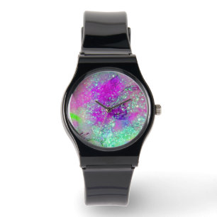GARDEN OF THE LOST SHADOWS - Pink Purple Aqua Blue Watch
