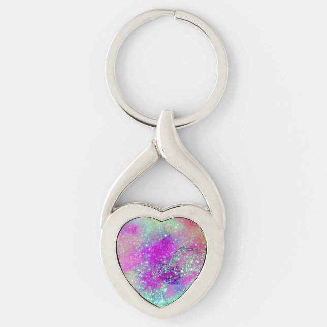 GARDEN OF THE LOST SHADOWS -pink purple violet Key Ring (Front)
