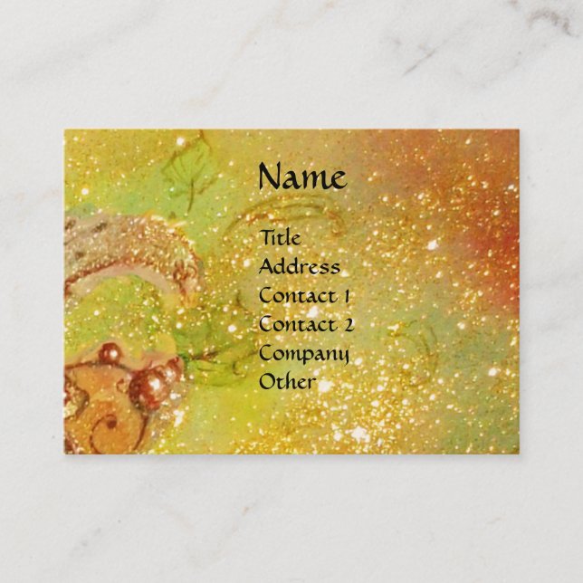 GARDEN OF THE LOST SHADOWS - SNAKES AND IGUANAS BUSINESS CARD (Front)