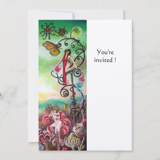 GARDEN OF THE MELISSA champagne Invitation (Front)