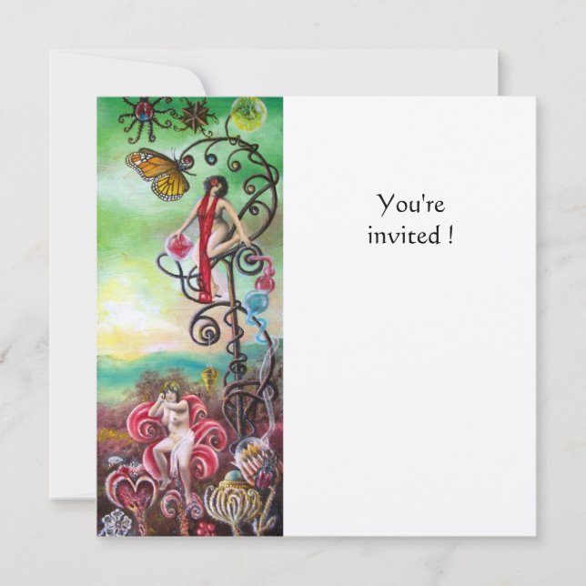 GARDEN OF THE MELISSA  champagne Invitation (Front)