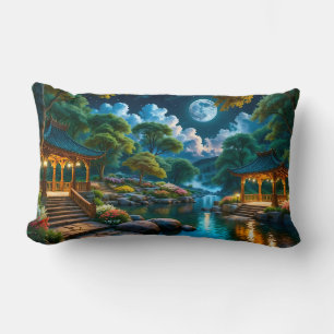 Garden of the Quiet Night Lumbar Cushion