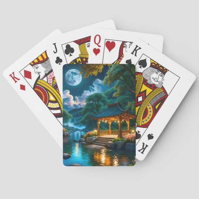 Garden of the Quiet Night Playing Cards (3) (Back)