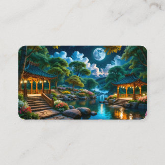 Garden of the Quiet Night Poster Bookmark Business Card