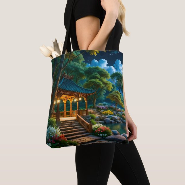 Garden of the Quiet Night Tote Bag (Close Up)