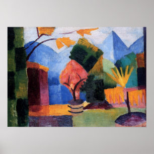 Garden on Lake Thun by August Macke Poster