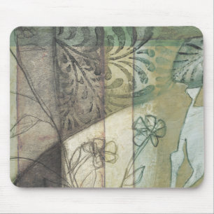 Garden Panel with Leaves, Flowers, and Grass Mouse Pad